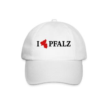 I love Pfalz Rheinland Pfalz - Baseballkappe - Weiß/Weiß - Vorne