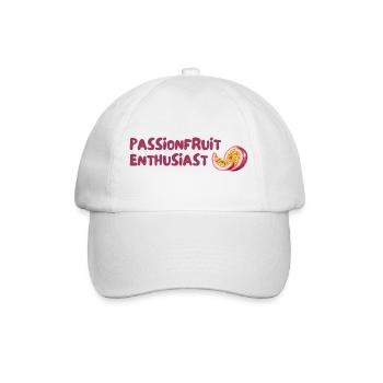 Passionsfrucht Enthusiast - Baseballkappe - Weiß/Weiß - Vorne