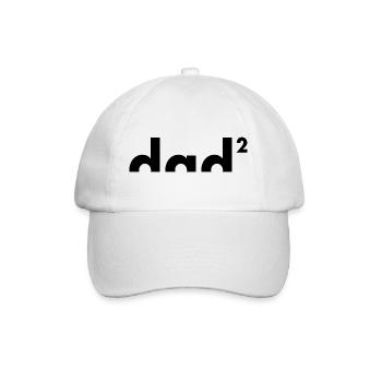 Dad hoch zwei | Vater | Vatertag - Baseballkappe - Weiß/Weiß - Vorne