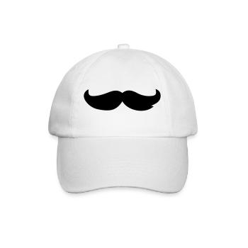 Beard Mustache - Baseball Cap - white/white - Front