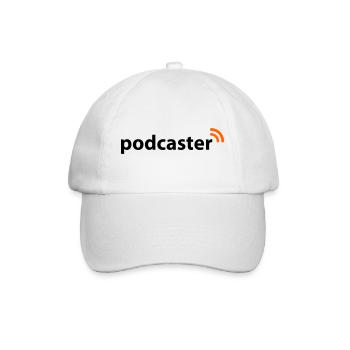 Podcaster - Baseballkappe - Weiß/Weiß - Vorne