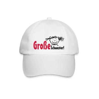Große Schwester - Baseballkappe - Weiß/Weiß - Vorne