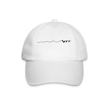Vtt montagne dénivelé relief enduro - Casquette classique - blanc/blanc - Devant