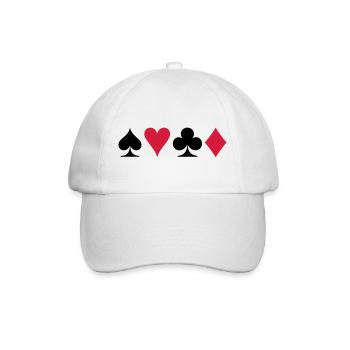 Poker - Jeu de cartes - Casquette classique - blanc/blanc - Devant
