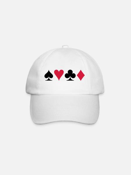 Poker (V) - Baseballkappe - Weiß/Weiß