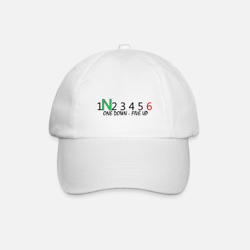 ONEdownFIVEup - Baseball Cap - white/white