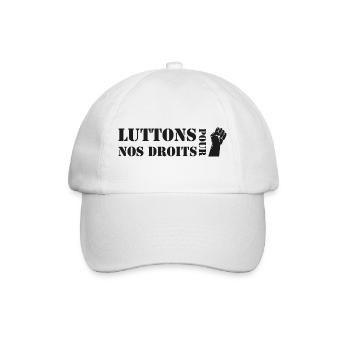 Luttons pour nos Droits ! - Casquette classique - blanc/blanc - Devant