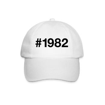 1982 Jahrgang 44 Jahre alt 44. Geburtstag - Baseballkappe - Weiß/Weiß - Vorne
