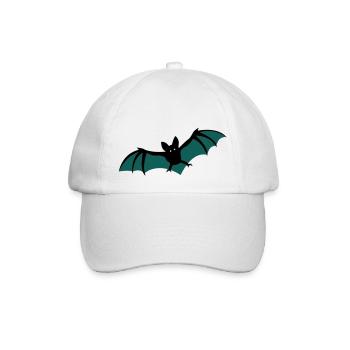 bats flying - Baseball Cap - white/white - Front