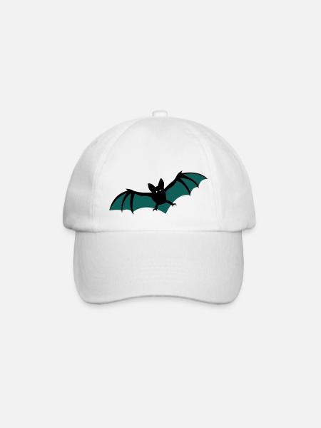 Fledermaus - Baseballkappe - Weiß/Weiß