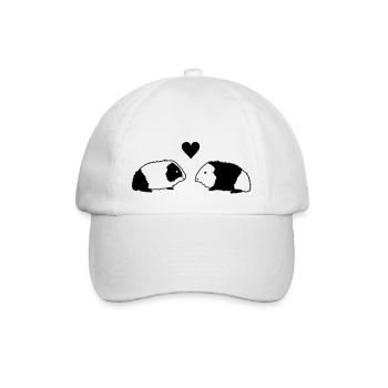Meerschwein Love - Baseballkappe - Weiß/Weiß - Vorne
