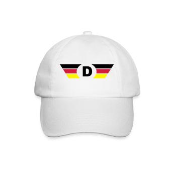 deutschland flagge / Symbol top - Baseballkappe - Weiß/Weiß - Vorne