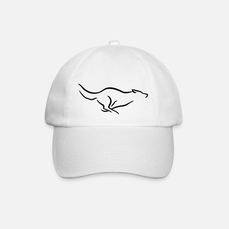Runing Wolf - Baseballkappe - Weiß/Weiß