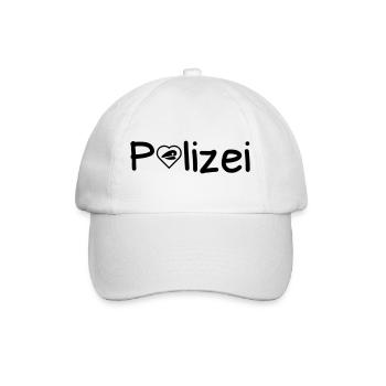Polizei Liebe Polizist Polizisten Cops Geschenk - Baseballkappe - Weiß/Weiß - Vorne