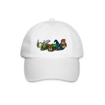 5 Hüte - Baseballkappe - Weiß/Weiß - Vorne