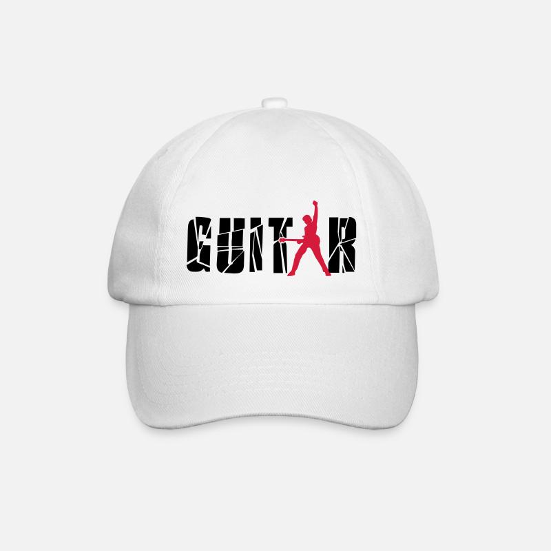 guitar player - Baseballkappe - Weiß/Weiß