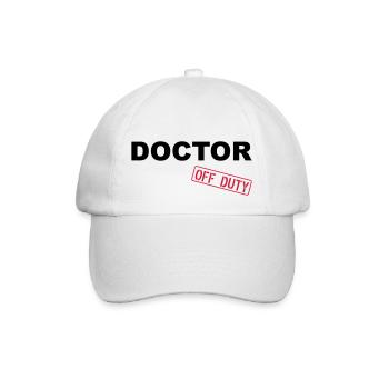 Doctor Off Duty - Baseballkappe - Weiß/Weiß - Vorne