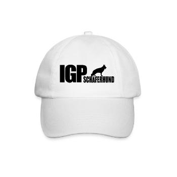 IGP SCHÄFERHUND Hundesport Hunde Geschenk Wilsigns - Baseballkappe - Weiß/Weiß - Vorne
