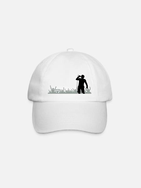 Sänger Band Fans - Baseballkappe - Weiß/Weiß