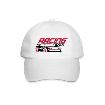 Voiture de l'équipe de course - Casquette classique - blanc/blanc - Devant