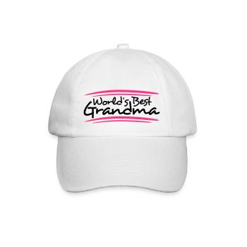 Worlds Best Grandma - Baseball Cap - white/white - Front