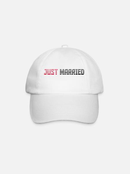 Just Married texte Logo Design - Casquette classique - blanc/blanc