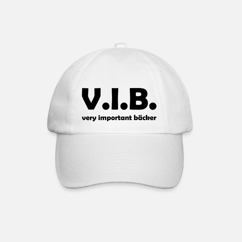bäcker Hobbybäcker Bäckerei lustiger VIB Spruch - Baseballkappe - Weiß/Weiß