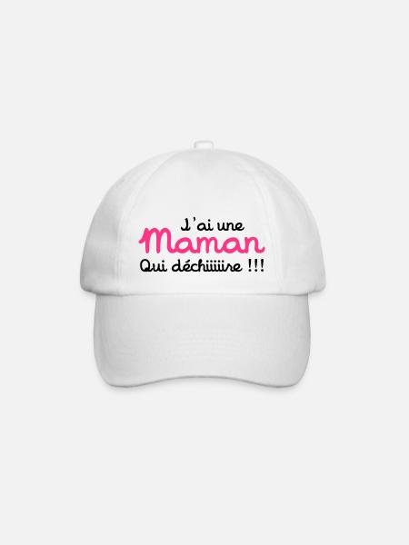 J'ai une Maman qui déchiiire ! - Casquette classique - blanc/blanc