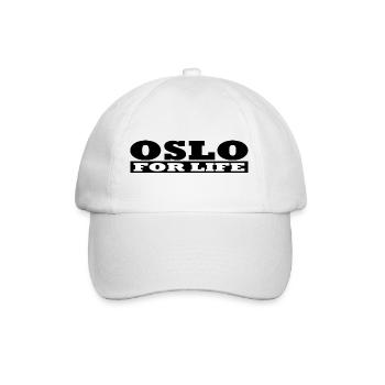 Oslo for life - Baseball Cap - white/white - Front