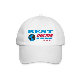 Best doctor on the planet - Baseballkappe - Weiß/Weiß - Vorne