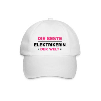 Elektriker Elektrikerin Elektrizität Heimwerker - Baseballkappe - Weiß/Weiß - Vorne