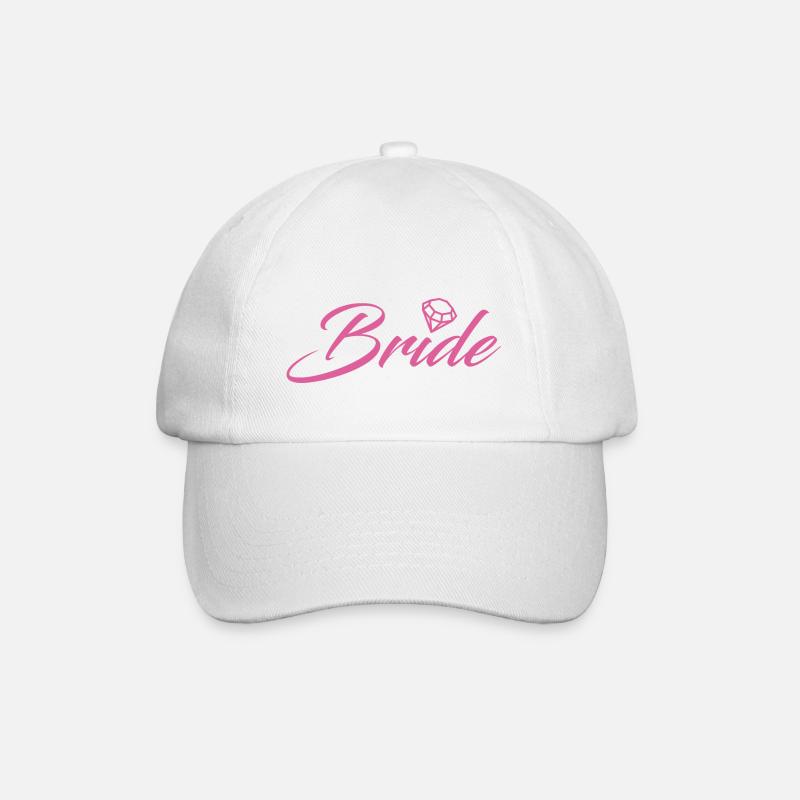 Bride Braut JGA Hochzeit - Baseballkappe - Weiß/Weiß