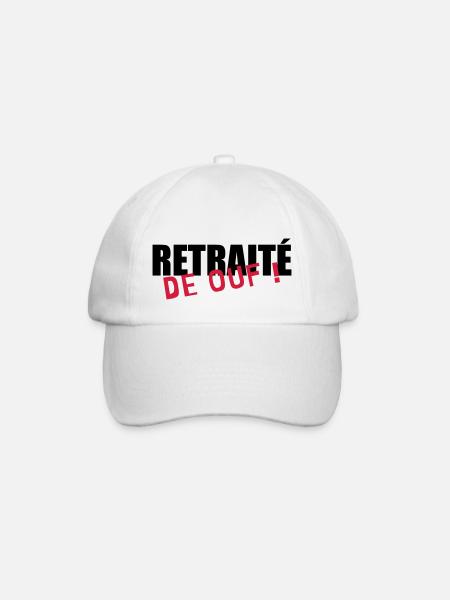 retraite / retraité / retraitée / pension - Casquette classique - blanc/blanc