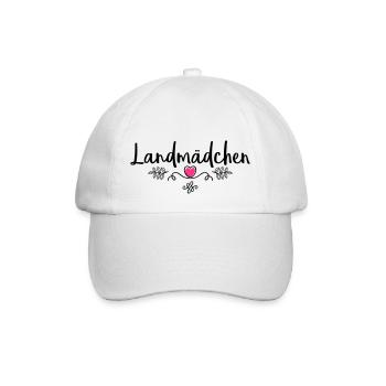 landmaedchen herz - Baseballkappe - Weiß/Weiß - Vorne