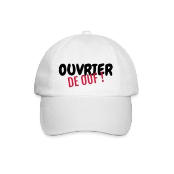 manoeuvre / chantier / bâtiment / ouvrier - Casquette classique - blanc/blanc - Devant