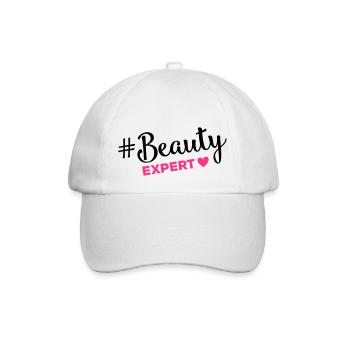 beauty expert hashtag - Baseballkappe - Weiß/Weiß - Vorne