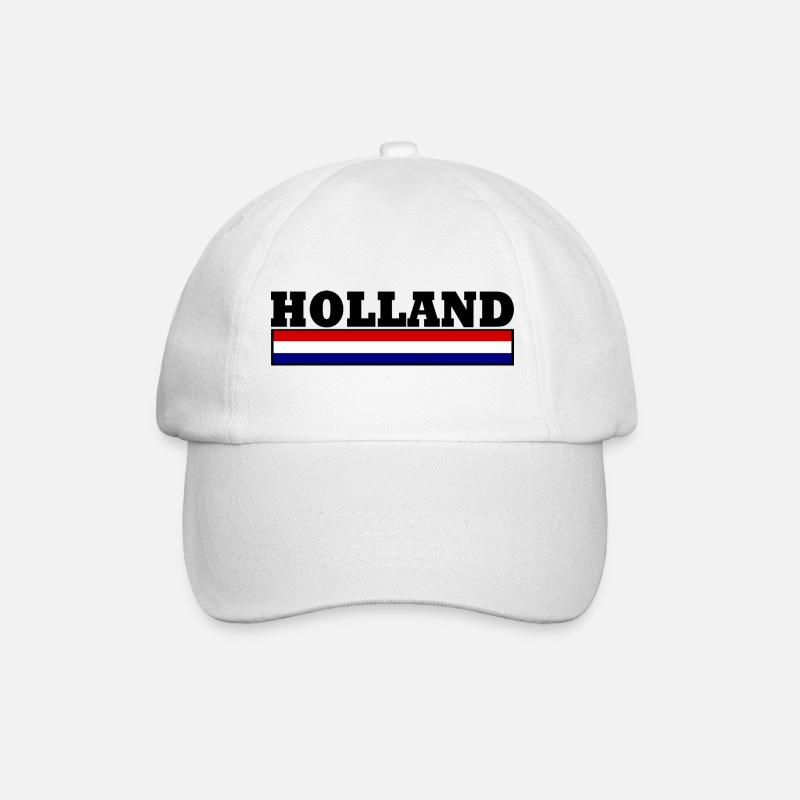Holland Flagge - Baseballkappe - Weiß/Weiß
