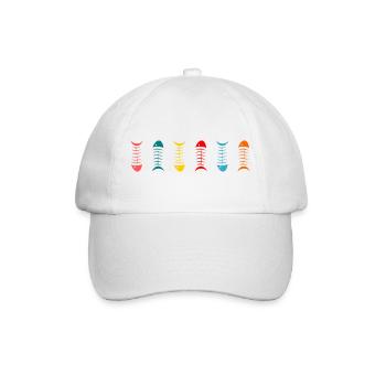SARDINE. FISH. APRIL FOOL - Baseball Cap - white/white - Front