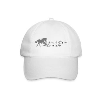 Horse love Horse saying Infinite love - Baseball Cap - white/white - Front