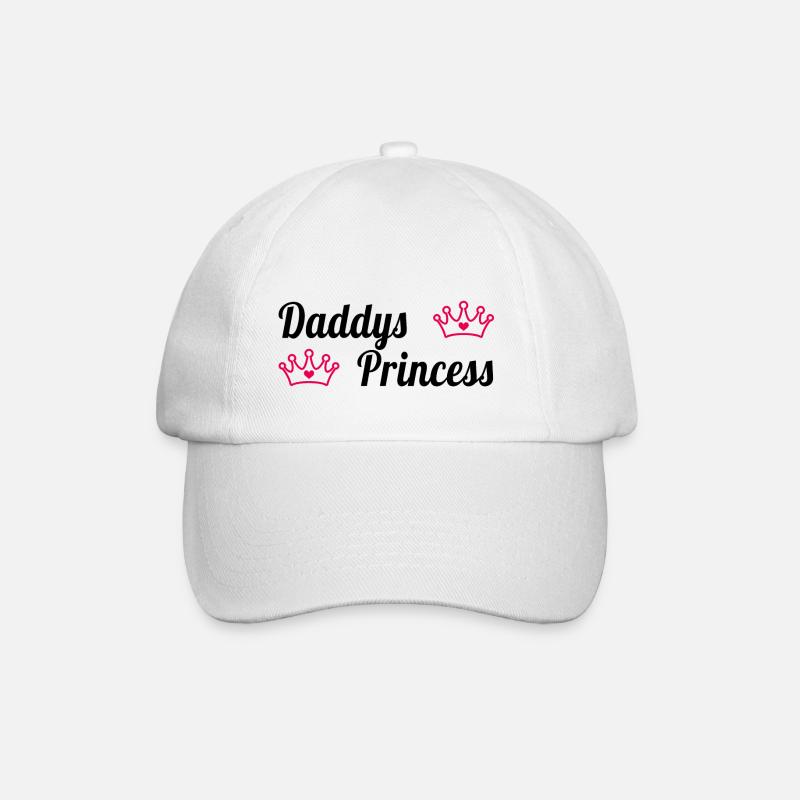 Daddys Princess - Baseballkappe - Weiß/Weiß