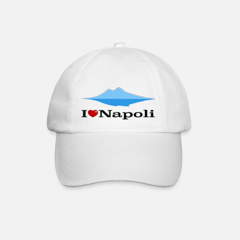 J'adore Naples et le Vésuve - Casquette classique - blanc/blanc