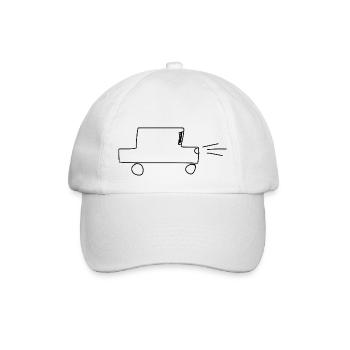 Auto Fahrzeug - Baseballkappe - Weiß/Weiß - Vorne