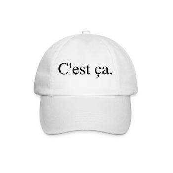 C'est ça french chic französisch Style Cest ca - Baseballkappe - Weiß/Weiß - Vorne