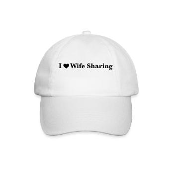 I love wife sharing - Baseballkappe - Weiß/Weiß - Vorne