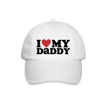 Ich liebe meinen Papa - Baseballkappe - Weiß/Weiß - Vorne