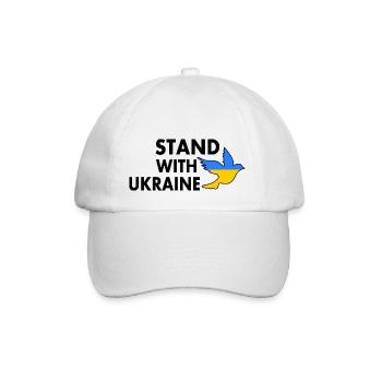 stand with ukraine - Baseball Cap - white/white - Front