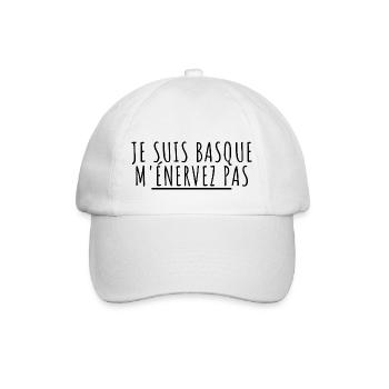 Je suis basque m'énervez pas. Cadeau basque - Casquette classique - blanc/blanc - Devant