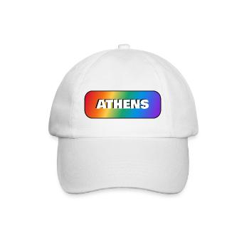 GAY PRIDE ARC-EN-CIEL D’ATHÈNES - Casquette classique - blanc/blanc - Devant
