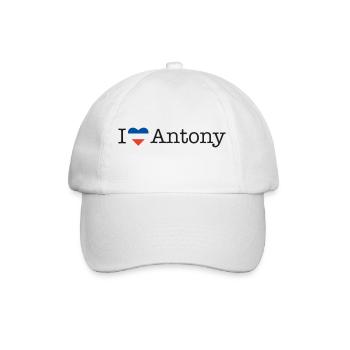 I love Antony - Baseballkappe - Weiß/Weiß - Vorne