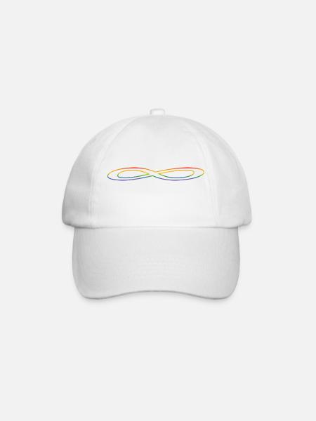 Regenbogen Unendlichkeit - Baseballkappe - Weiß/Weiß